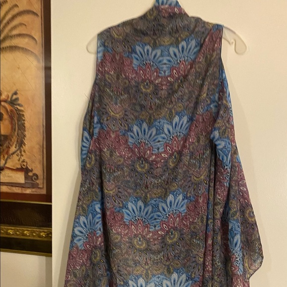 Lavello Designer Chiffon Vest Shawl onesies - Picture 2 of 5